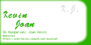 kevin joan business card